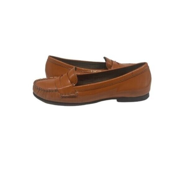Cole Haan Burnt Orange Patent Leather Loafers Size 7.5 - Picture 5 of 9